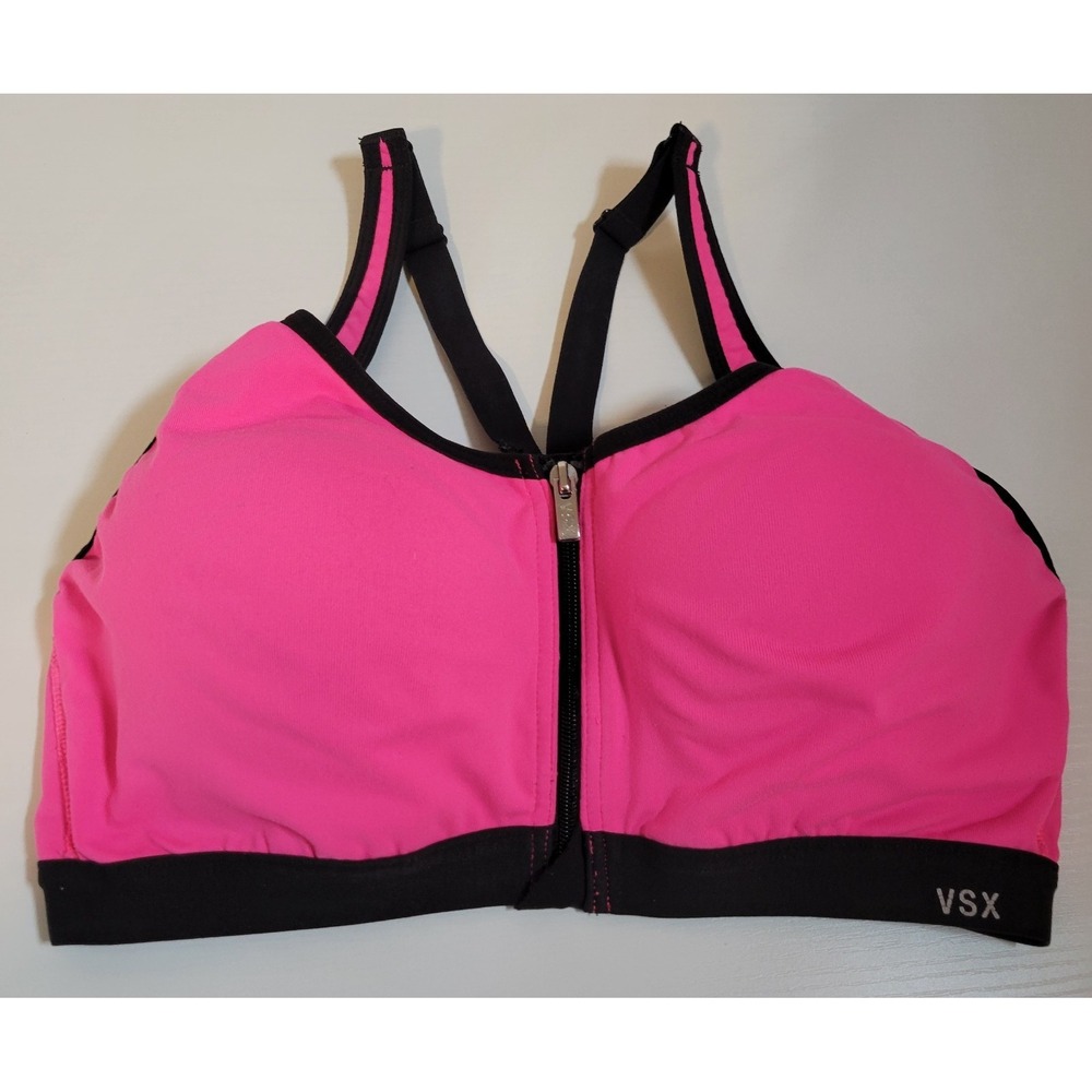 Victoria Secret Bra Womens Size 36C Pink Zip-Up Front Underwire 1538